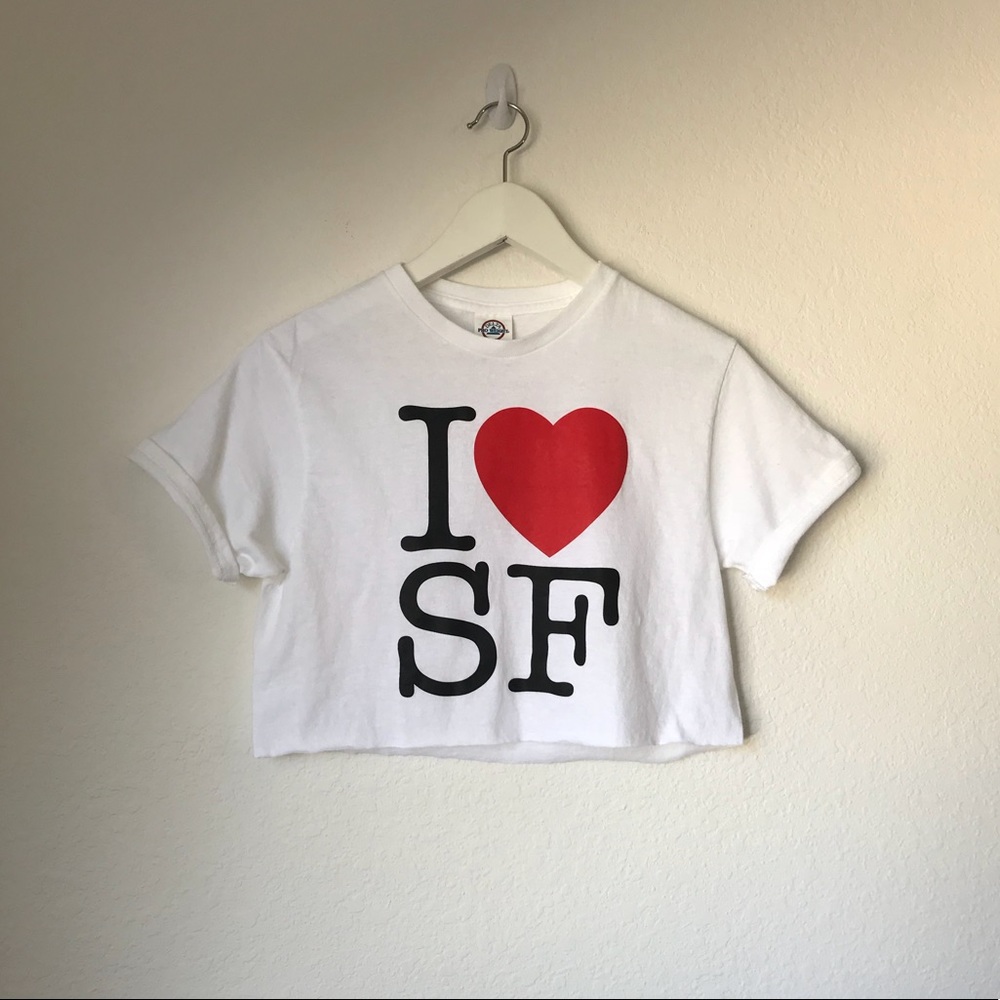 NWOT I ❤️ SF T-Shirt Crop Top S